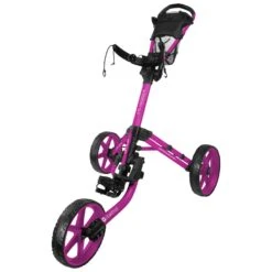 FastFold Mission 5.0 Trolley - Fuchsia Wheels -Elite Golf Gear gvgpszxcapv