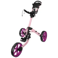 FastFold Mission 5.0 Trolley - Fuchsia Wheels -Elite Golf Gear hjo3hp0ax30