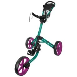 FastFold Mission 5.0 Trolley - Fuchsia Wheels -Elite Golf Gear lltwqgmpj4z