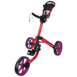 FastFold Mission 5.0 Trolley - Fuchsia Wheels -Elite Golf Gear mh3bbft2wq5