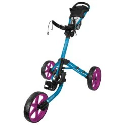 FastFold Mission 5.0 Trolley - Fuchsia Wheels -Elite Golf Gear mrhqyqohsev