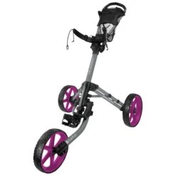FastFold Mission 5.0 Trolley - Fuchsia Wheels -Elite Golf Gear wcd41neuvmf