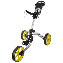 FastFold Mission 5.0 Trolley - Yellow Wheels -Elite Golf Gear wpwc2ypgujj