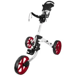 FastFold Mission 5.0 Trolley - Red Wheels -Elite Golf Gear xzd2wvw3uru