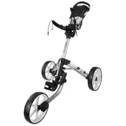 FastFold Mission 5.0 Trolley - White Wheels -Elite Golf Gear yie3evuusck